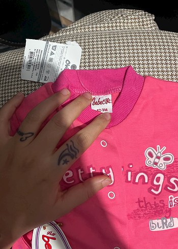 Dantel Detaylı Pembe Bebek Kız Tulum - Görsel 2