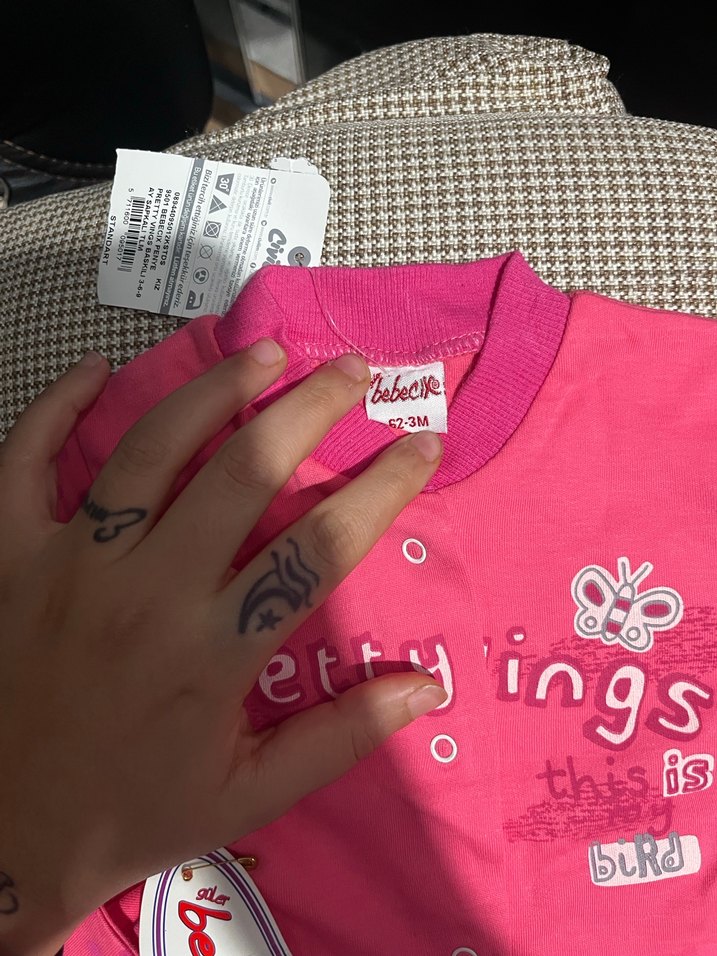 Dantel Detaylı Pembe Bebek Kız Tulum - Görsel 2