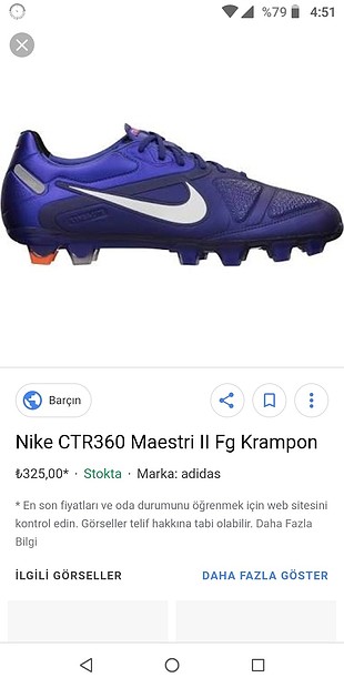 42 Beden lacivert Renk NİKE CTR360 KRAMPON