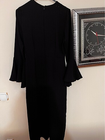 38 Beden siyah Renk İspanyol kol siyah elbise