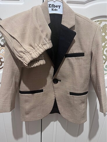 LC Waikiki 2-3 yaş KREM KETEN SMOKİN TAKIM ELBİSE