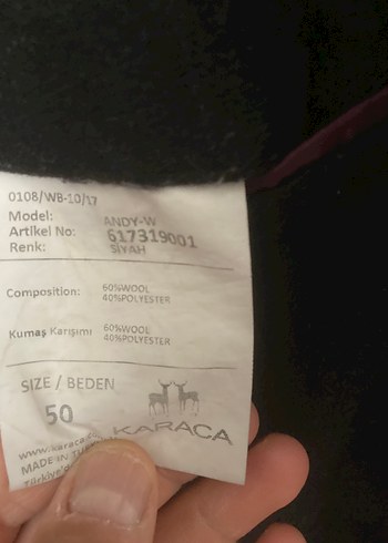 Karaca 50 beden kaşe kaban - Görsel 3