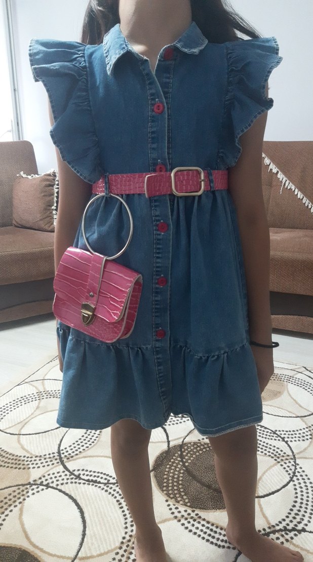 Pembe Bağlamalı Çocuk Cüzdan ve Kemer - Görsel 3