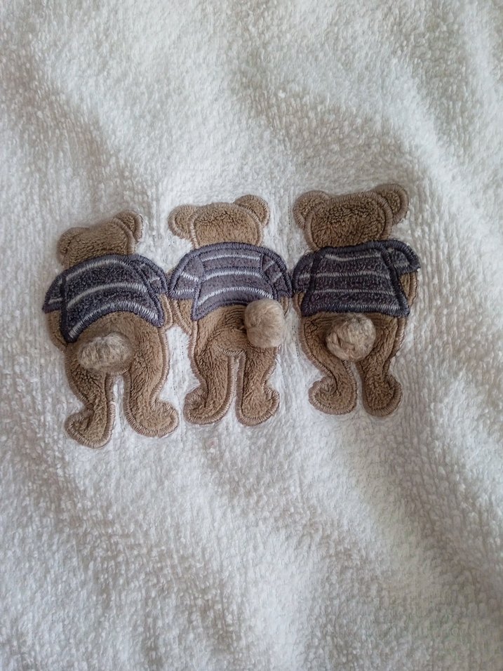 Chakra Kapüşonlu Erkek Çocuk Beyaz Nakışlı Bornoz - Görsel 3