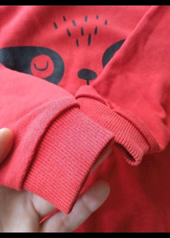 LC Waikiki 4-5 Kırmızı Baskılı Sweatshirt - Görsel 4