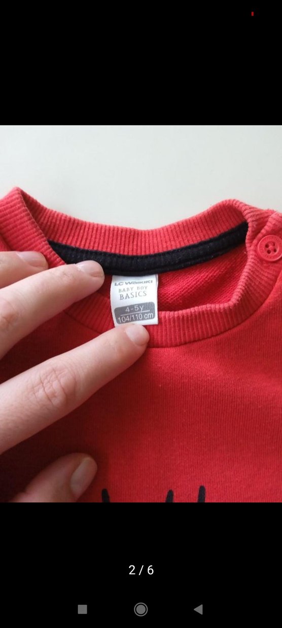 LC Waikiki 4-5 Kırmızı Baskılı Sweatshirt - Görsel 2