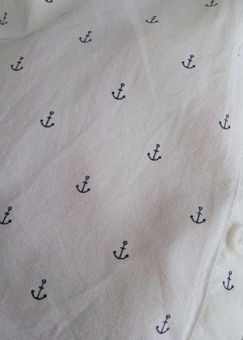 H&M 12-18  Pamuklu Beyaz Gömlek ve Gri Şort Takım - Görsel 4