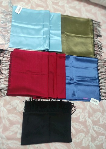 Kadın Çok Renkli İpek Görünümlü Püsküllü Şal - Görsel 3