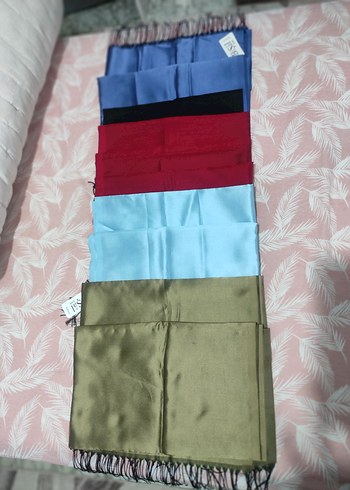 Kadın Çok Renkli İpek Görünümlü Püsküllü Şal - Görsel 6