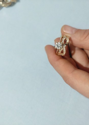 sonsuzluk isaretli Altın- Gümüş Renkli Kadın Yüzük 3 lü - Görsel 6