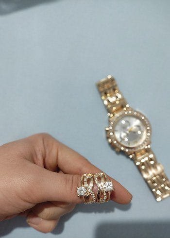 sonsuzluk isaretli Altın- Gümüş Renkli Kadın Yüzük 3 lü - Görsel 7