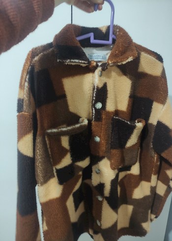 Düğmeli Kahverengi unisex Streetwear Mont - Görsel 3