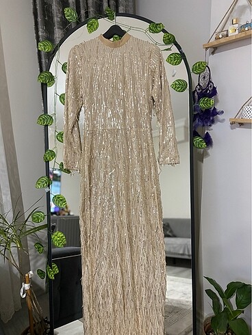 Gold elbise - Görsel 2