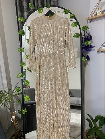 Gold elbise - Görsel 3