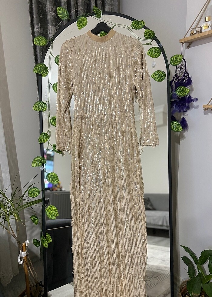 Gold elbise - Görsel 2