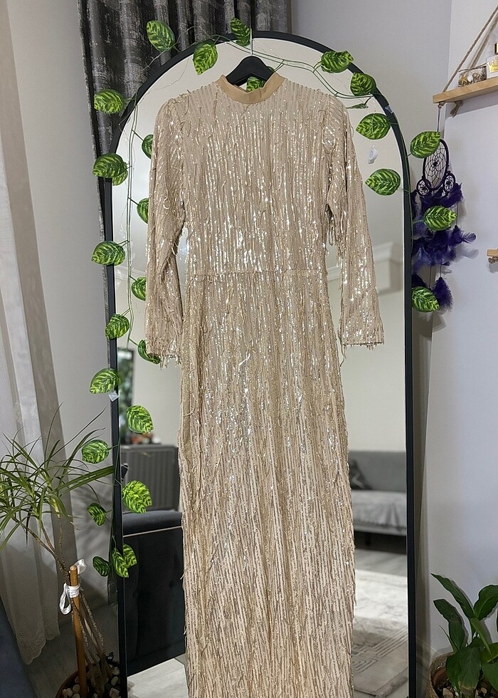 Gold elbise - Görsel 4