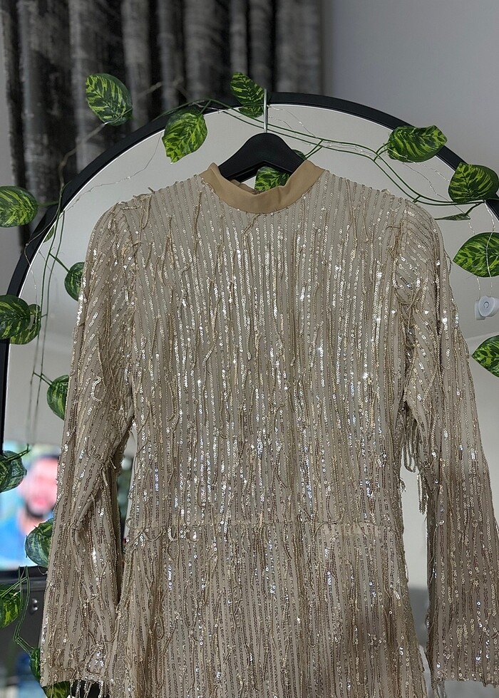 Gold elbise - Görsel 5