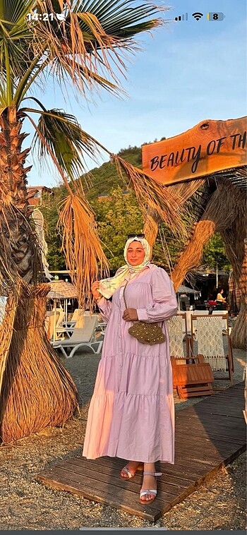Mor yazlık elbise