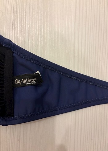 l Beden siyah Renk Navy lacivert bikini üstü