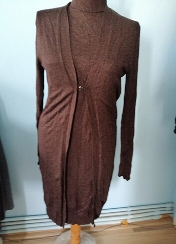 Triko kendinden hırkalı elbise - Görsel 3