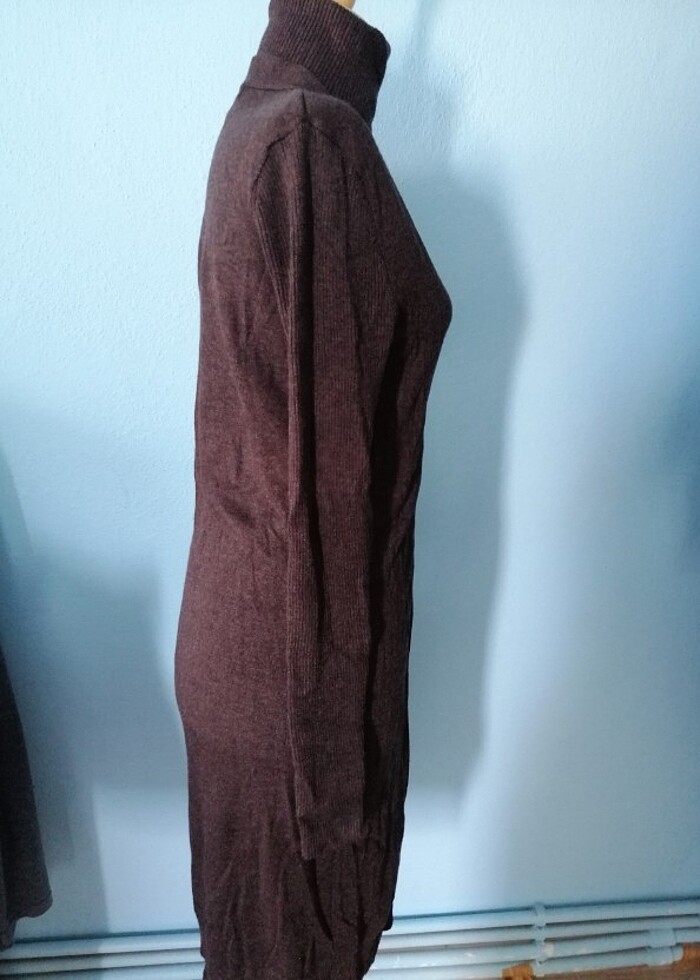 Triko kendinden hırkalı elbise - Görsel 2