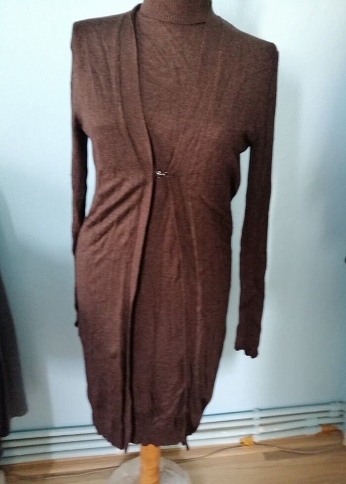 Triko kendinden hırkalı elbise - Görsel 3