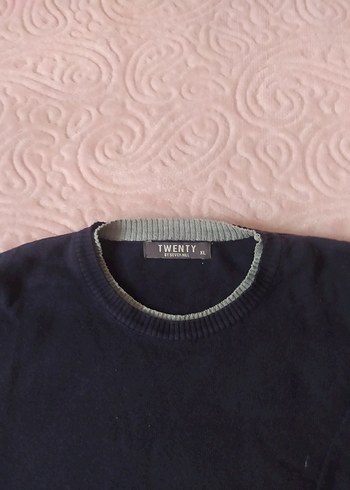 lacivert Erkek Triko Bisiklet Yaka Kazak - Görsel 2