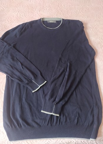 lacivert Erkek Triko Bisiklet Yaka Kazak - Görsel 3