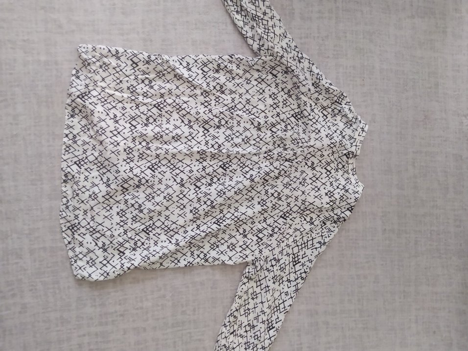 Bohem V Yaka Desenli Hamile Bluzu - Görsel 2