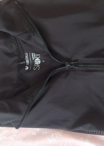 Yarım Fermuarlı Siyah Kadın Sweatshirt - Görsel 4