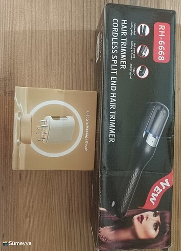 Elektrikli masaj tarağı ve elektrikli saç kırık alma makinesi 