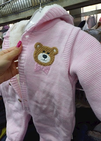 Pembe Triko Kız Bebek Tulumu - Görsel 6