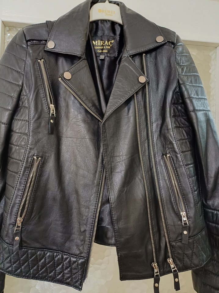 MİRAÇ ( LEATHER & FUR )%100 Gerçek Deri Ceket - Görsel 2
