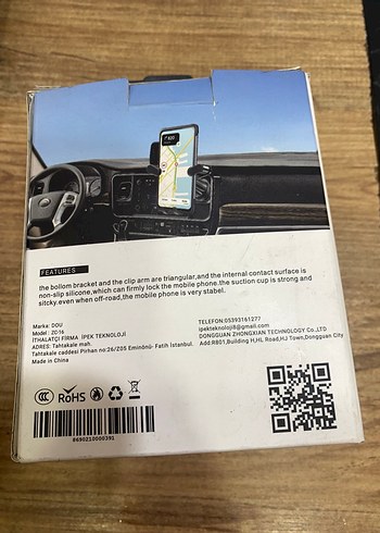 Siyah Araç Telefon Tutucu ZC16 - Görsel 2