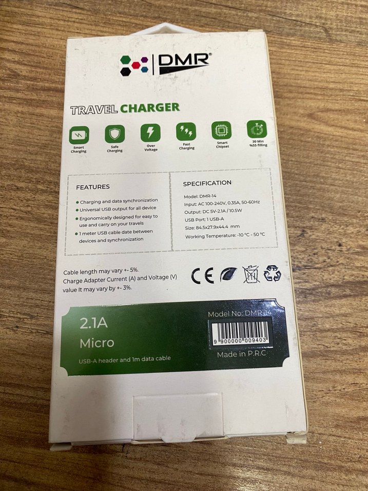 DMR 10.5W 2.1A Micro USB Hızlı Şarj Cihazı - Görsel 2