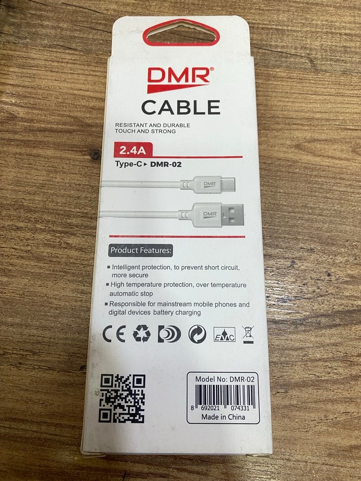 DMR Type-C Hızlı Şarj Kablosu 1 Metre Gri - Görsel 2