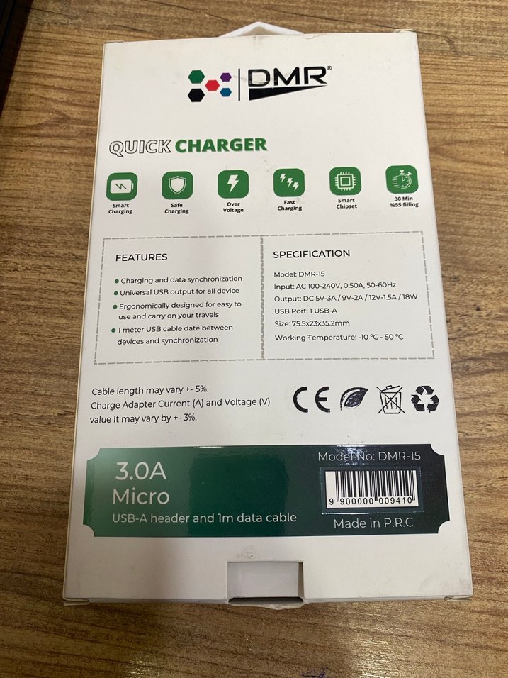 DMR 18W Hızlı Micro USB Şarj Cihazı - Görsel 2