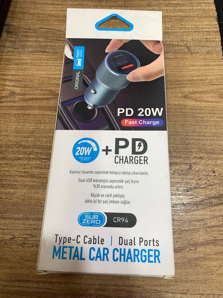 20W Metal Çift Portlu Araç Şarj Cihazı - Görsel 2