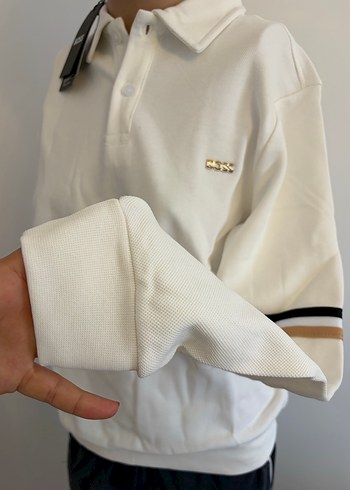 Boss Beyaz Erkek sweatshirt bluz - Görsel 2