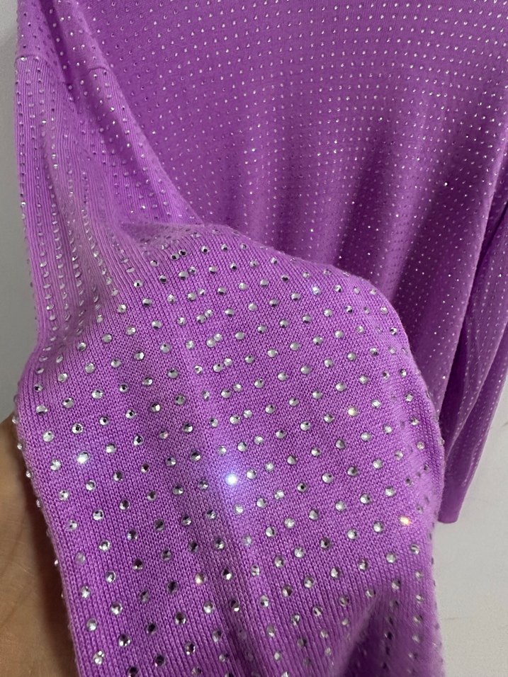 Zara taşlı triko bluz - Görsel 2