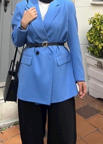 38 Beden mavi Renk Mavi Kadın Blazer