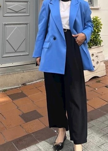 38 Beden Mavi Kadın Blazer
