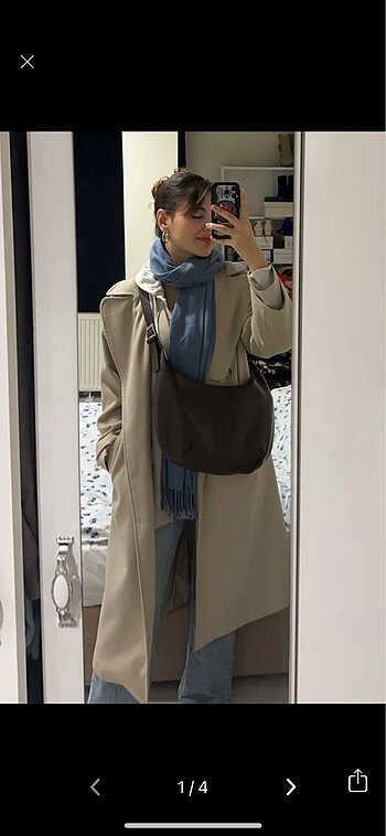 He-Qa Bej Oversize Uzun Kaban
