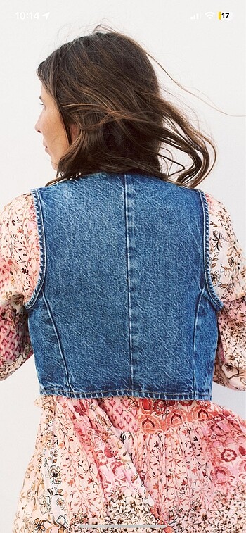 Zara Zara Denim Kot Yelek