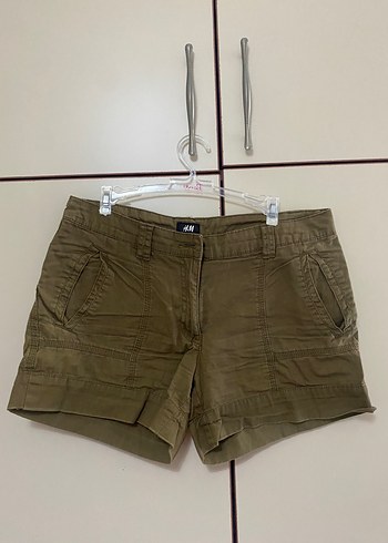 Haki Düşük Bel Hippie Vintage Sort