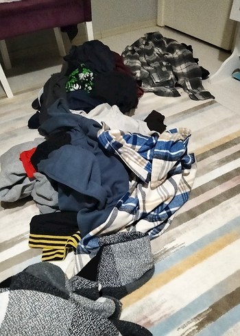 Erkek Siyah Beyaz Çizgili Uzun Kollu Tişört - Görsel 7