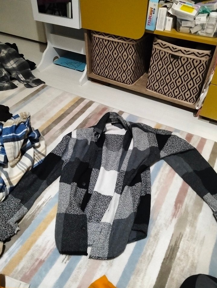 Erkek Siyah Beyaz Çizgili Uzun Kollu Tişört - Görsel 3