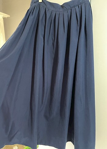 Lacivert Uzun Salaş Kadın Etek - Görsel 2