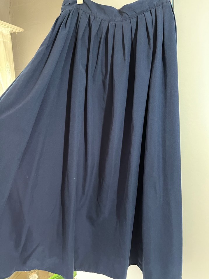 Lacivert Uzun Salaş Kadın Etek - Görsel 2