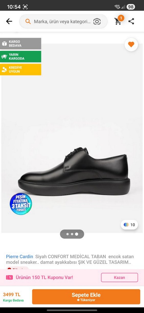 Siyah Modern Klasik Erkek Deri Ayakkabı - Görsel 2